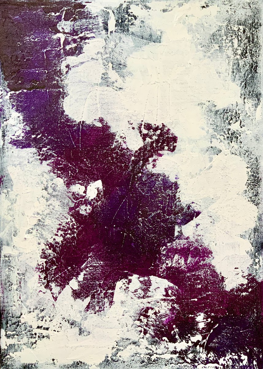 Abstraction No. 18520-2 textured purple by Anita Kaufmann