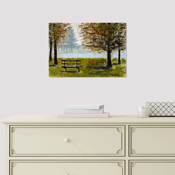 Park Bench in Autumn