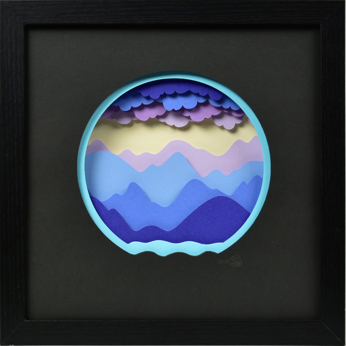 Landscape Sculpture By Olga Skorokhod, 10 X 10", Mountainscape, Original Artwork