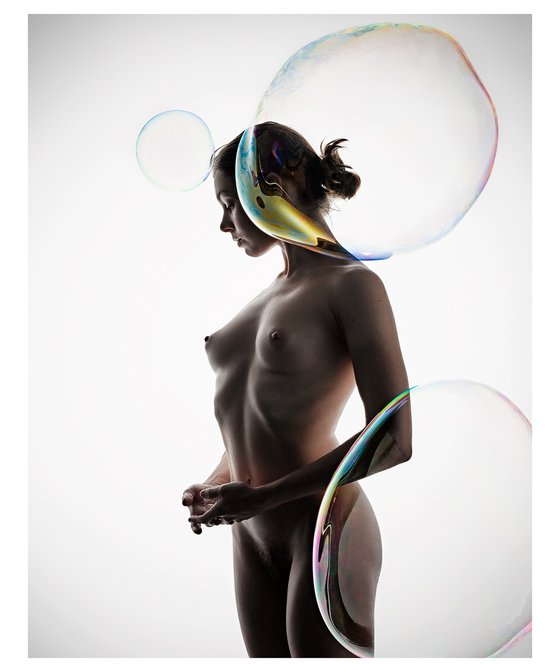 Untitled Nude with Bubbles