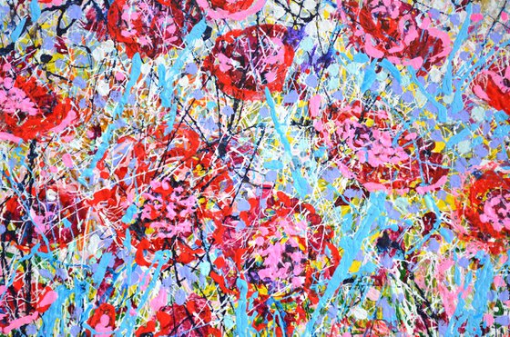 Cherry Red Poppy Meadow