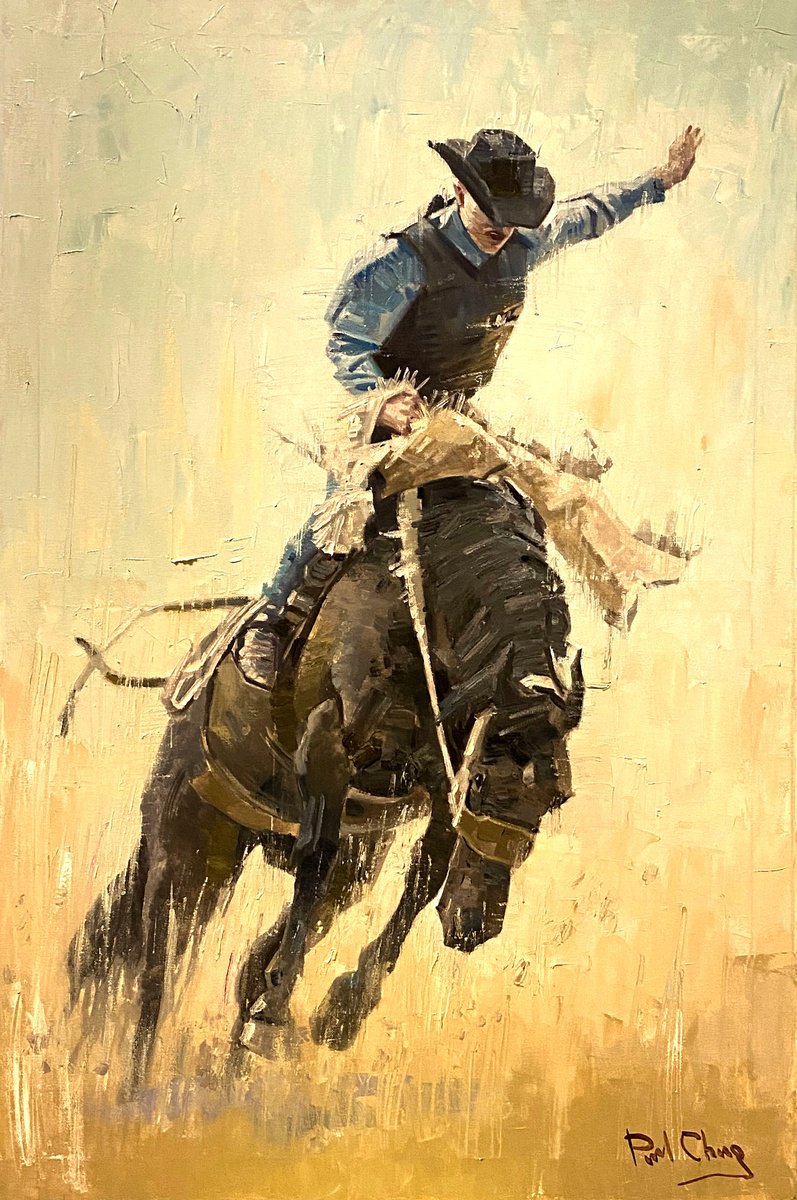 Cowboy on Horse by Paul Cheng