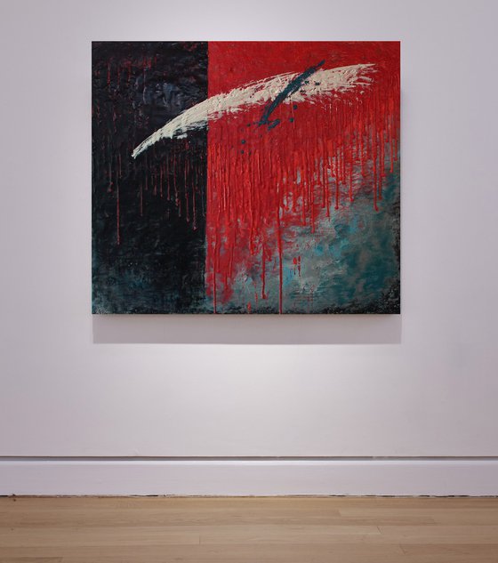 "Feather". Encaustic.