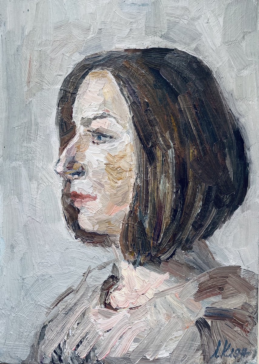 Portrait. Original oil painting. by Elena Klyan