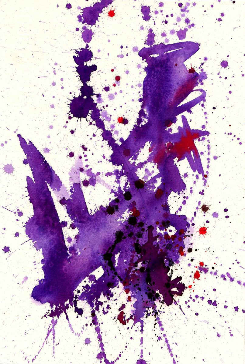 ABSTRACT ARTWORK.#14 - ORIGINAL WATERCOLOUR AND INK ABSTRACT PAINTING. by Mag Verkhovets