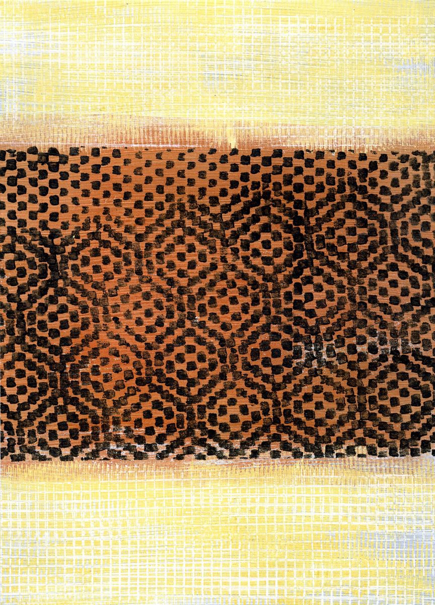 Abstract Acrylic Painting By Petr Strnad, 7 X 10", Corridor Ii., Original Artwork