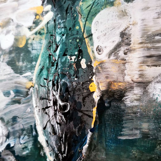 Metaphysical rust wall texture and colors still life painting KLOSKA
