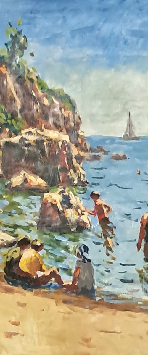 July swimmers by Dimitris Voyiazoglou