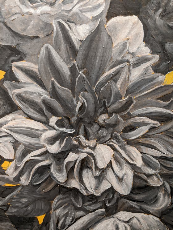 Flowers on a yellow background