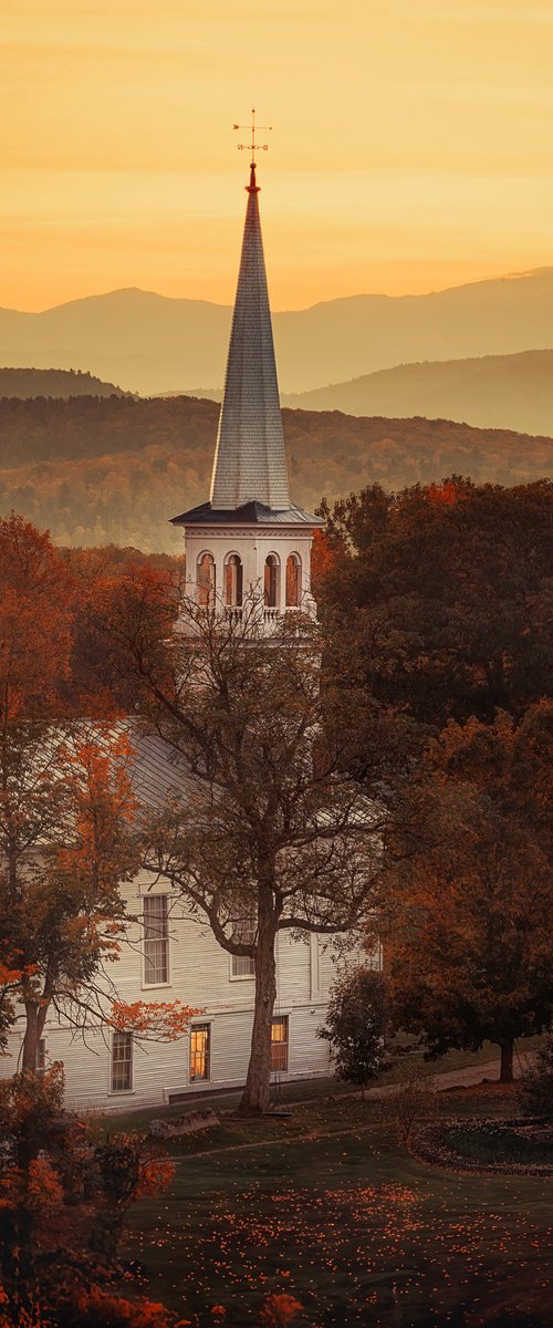 Dawn in Peacham Vermont by Francois de Melogue