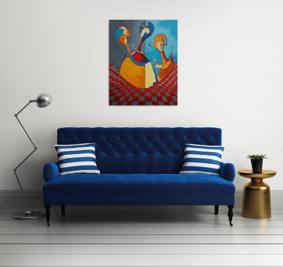 Abstract - Family (100x80cm, oil painting)