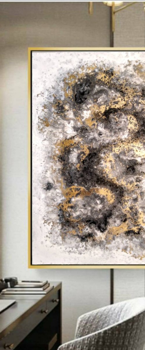 Gold Dragon  (70x100cm) by Eleni Denart