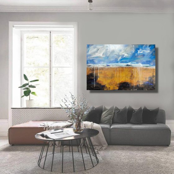 large paintings for living room/extra large painting/abstract Wall Art/original painting/painting on canvas 120x80-title-c723