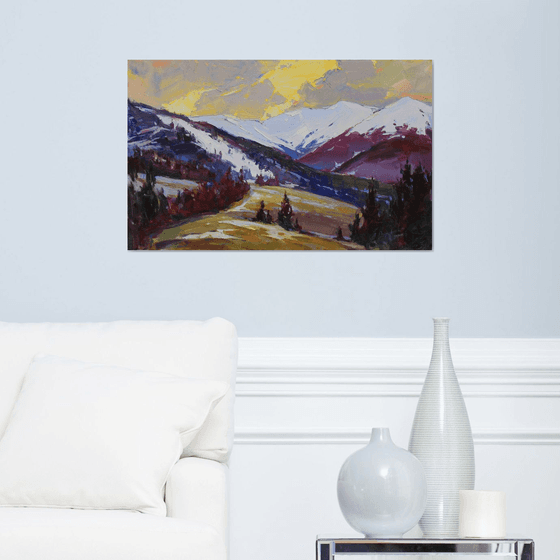 Sunset in the mountains