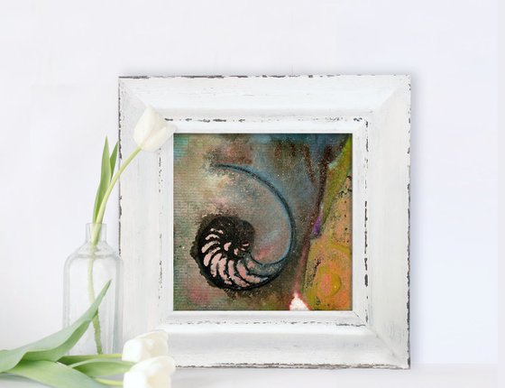 Nature's Tranquility 6 - Abstract Nautilus Shell Painting
