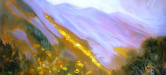 Sunset on the Ranges 114 x 86 cm Large painting