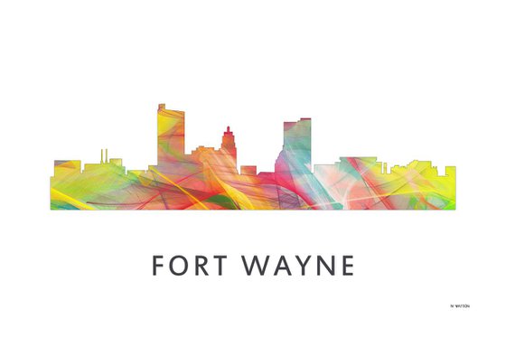 Fort Wayne Indiana Skyline WB1