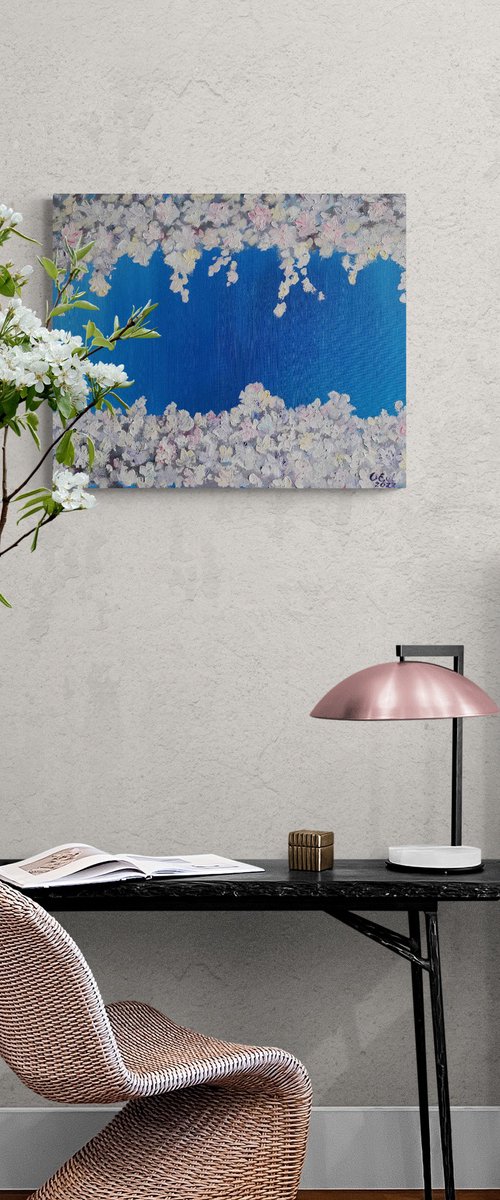 Almond blossoms with truth by Oksana Siciliana