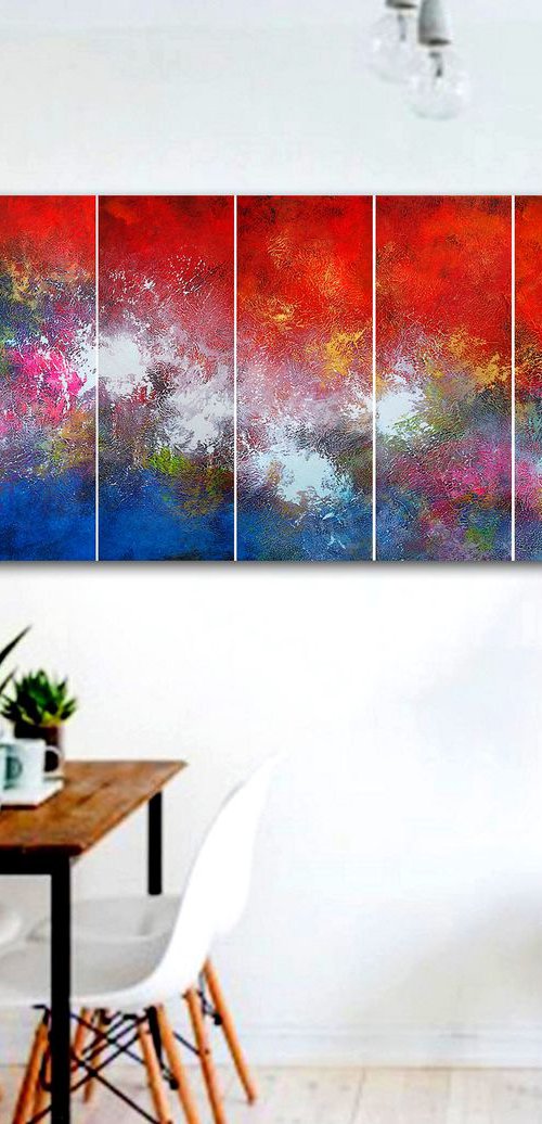Panoramic Painting  / 7 in 1 / Alex Senchenko © 2019 /  Ice and Flames by Alex Senchenko