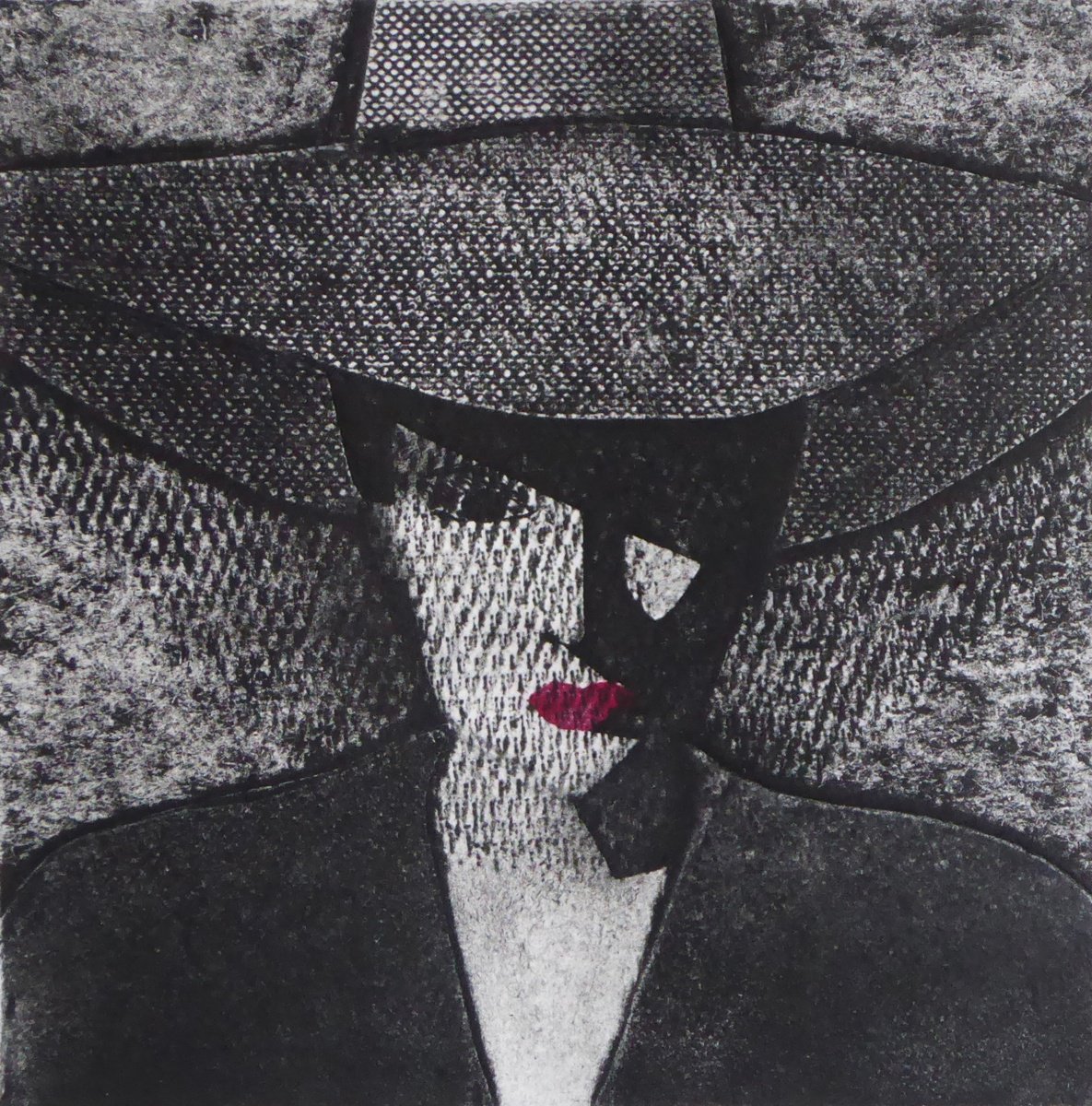 Expressive Portrait Limited Edition Print By Sue Roe, 9 X 9", Ava, Original Artwork