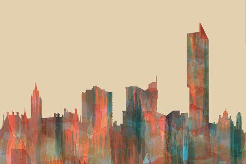 Manchester England Skyline - Navaho by Marlene Watson