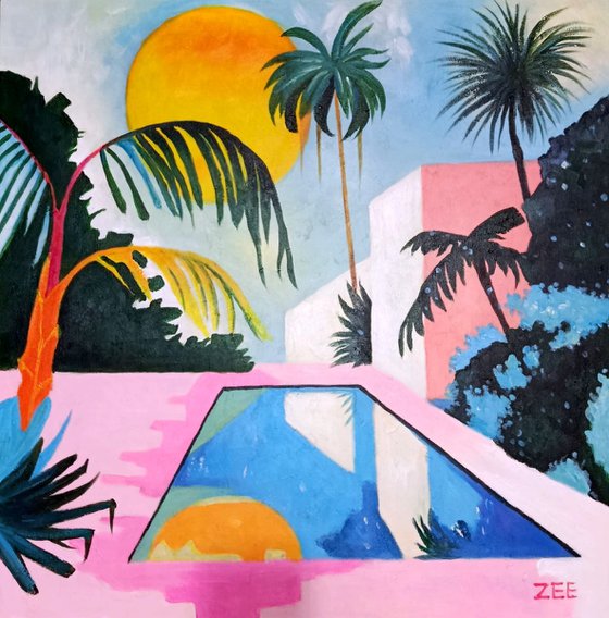 POOL DAY (ready to hang)