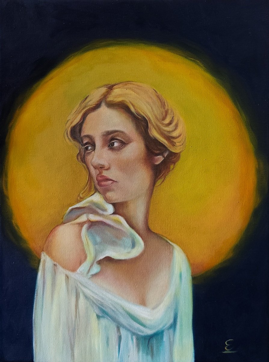 Photorealistic Oil Painting , Fire Light By Veronica Ciccarese, 12 X 16, Artwork For Sale On Artfinder