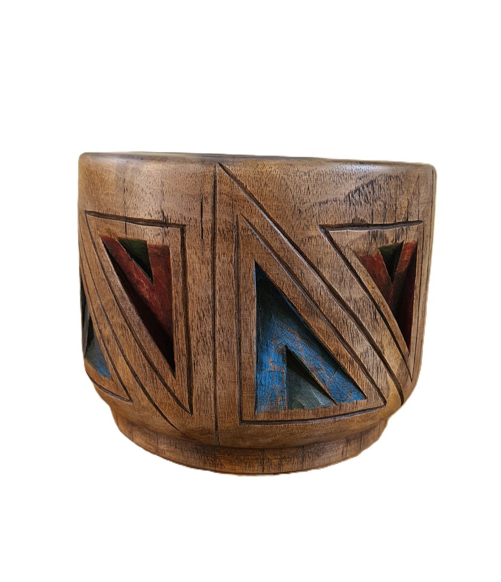 Abstract Wood Sculpture By George Troyanov, 8 X 8, Relic, Original Artwork