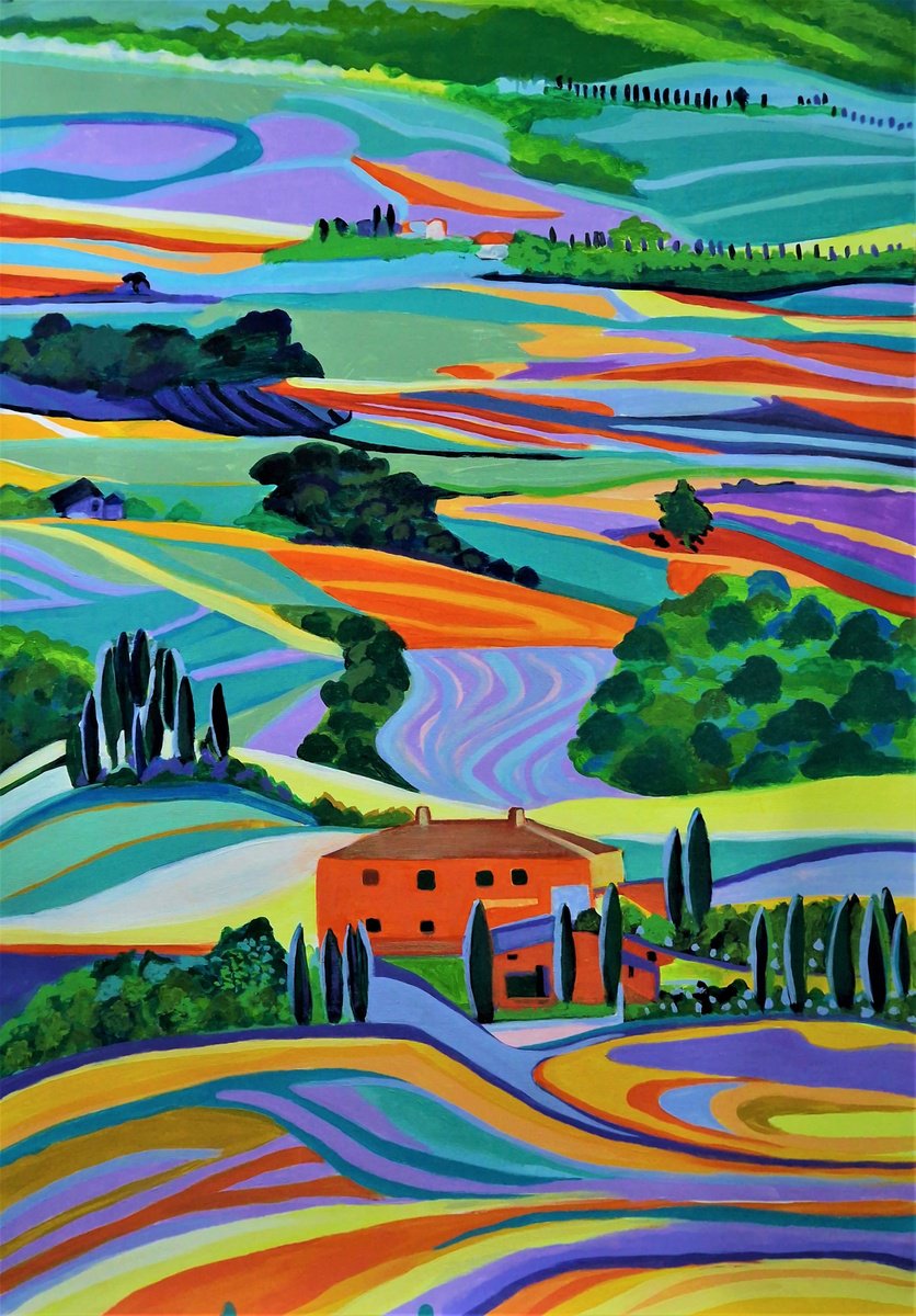Landscape of Tuscany by Alexandra Djokic