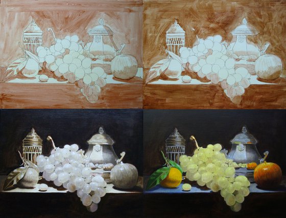 Grapes and silverware