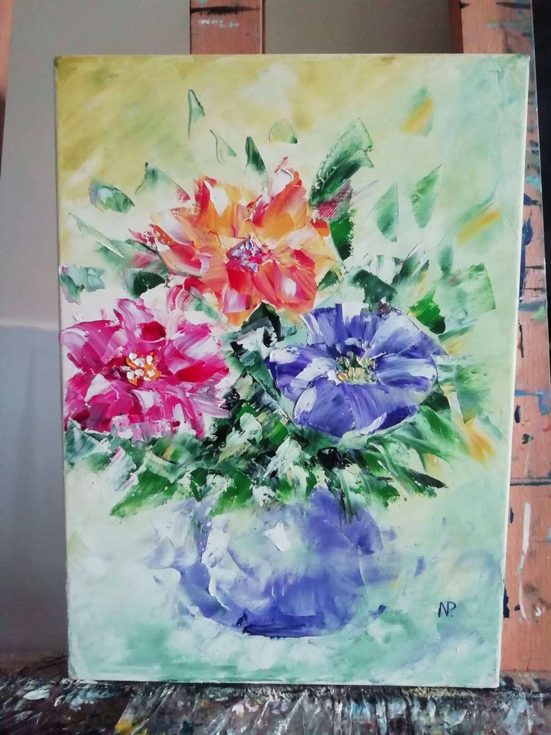 New Day Original Flower Oil Painting Gift Idea Artfinder