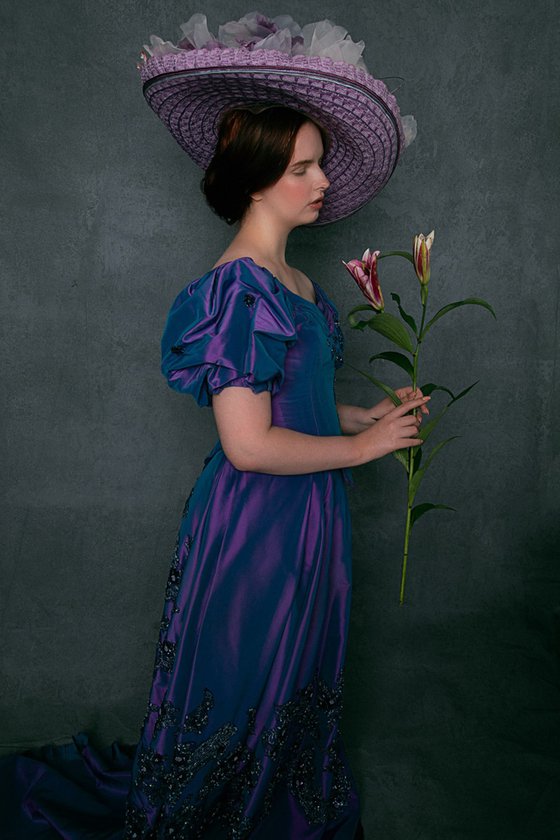 A Quiet Rebel with Lilies Portrait