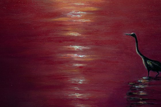 XL painting JAPANESE CRANES