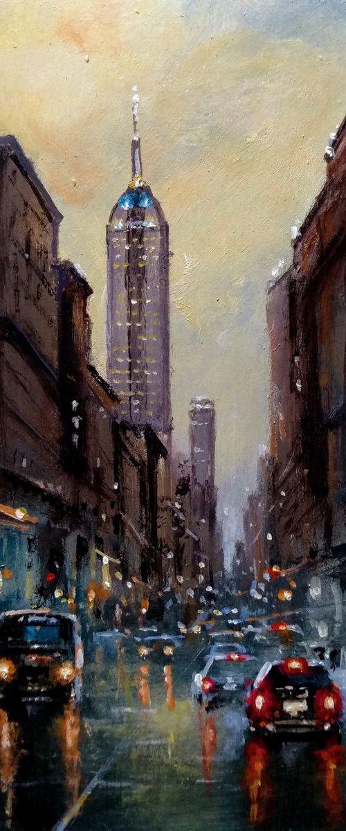 New York City in rain by Vishalandra Dakur
