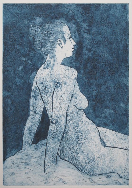 Seated female nude