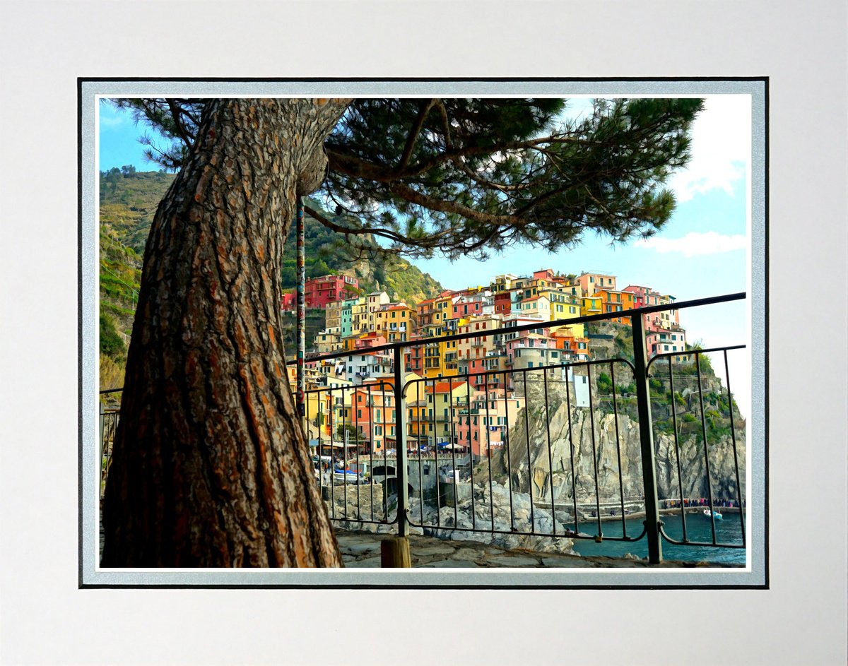 Photorealistic Landscape Photograph By Robin Clarke, 14 X 11", Manarola Cinque Terre Italy, Original Artwork