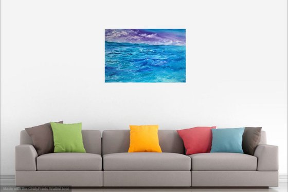 'All At Sea' - Seascape, Cloudscape, original sea painting