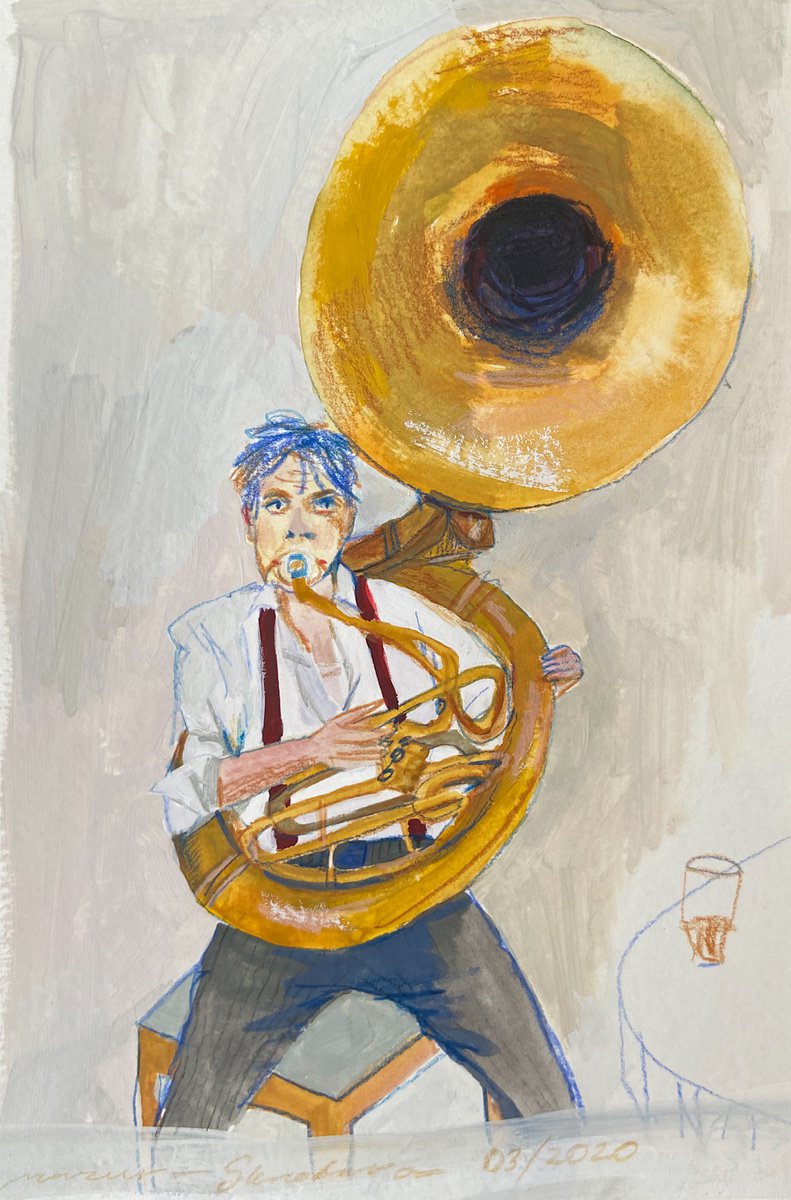 Trumpet in an empty apartment by Anastasia Mazur-Skrobova