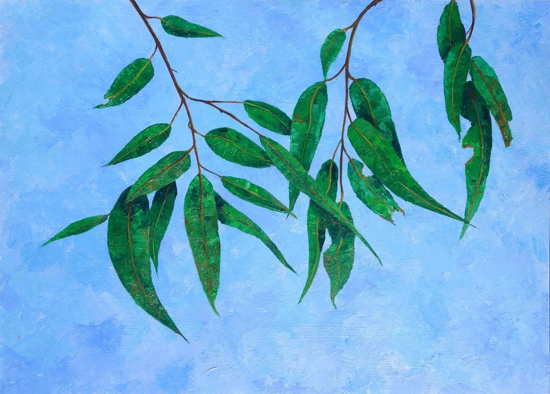 Botanical 4 Gum Leaves Acrylic painting by John N Mason Artfinder