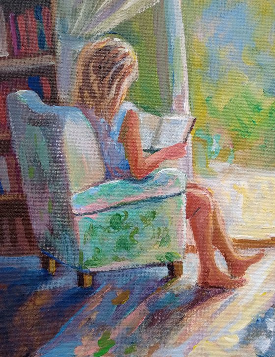 Girl reading a book