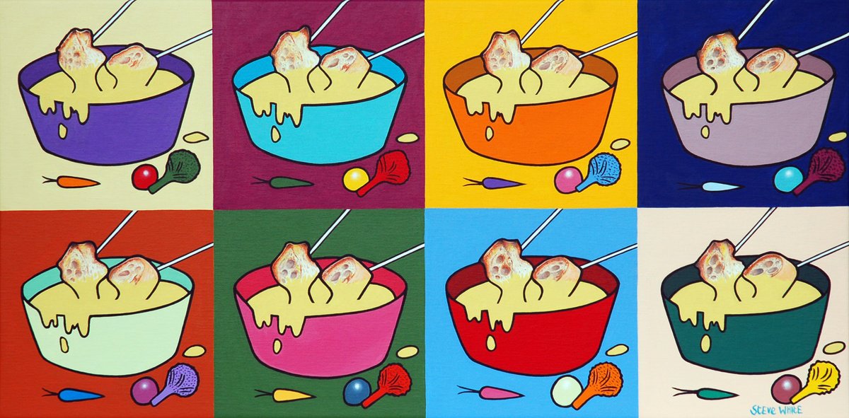 Cheese Fondue in Different Colours by Steve White