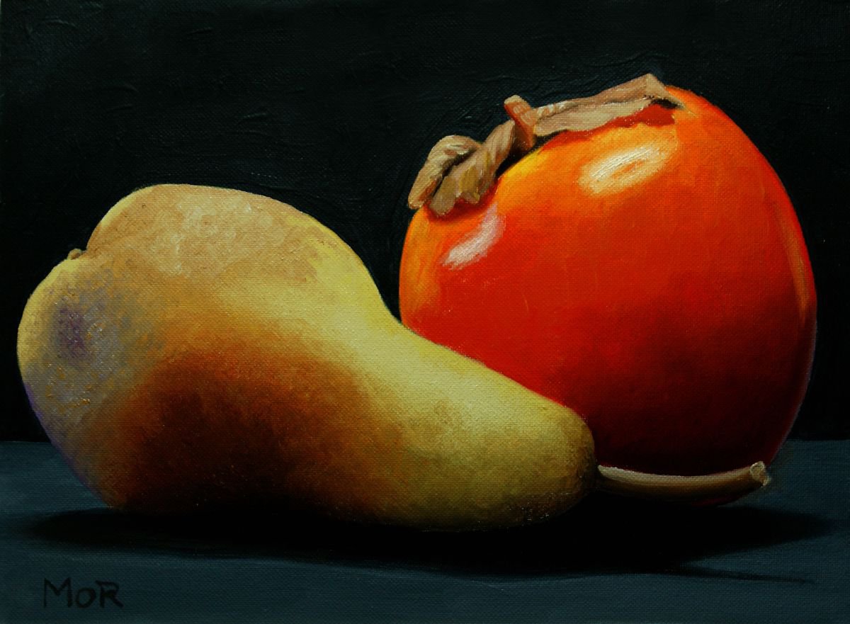Pear and Persimmon by Dietrich Moravec