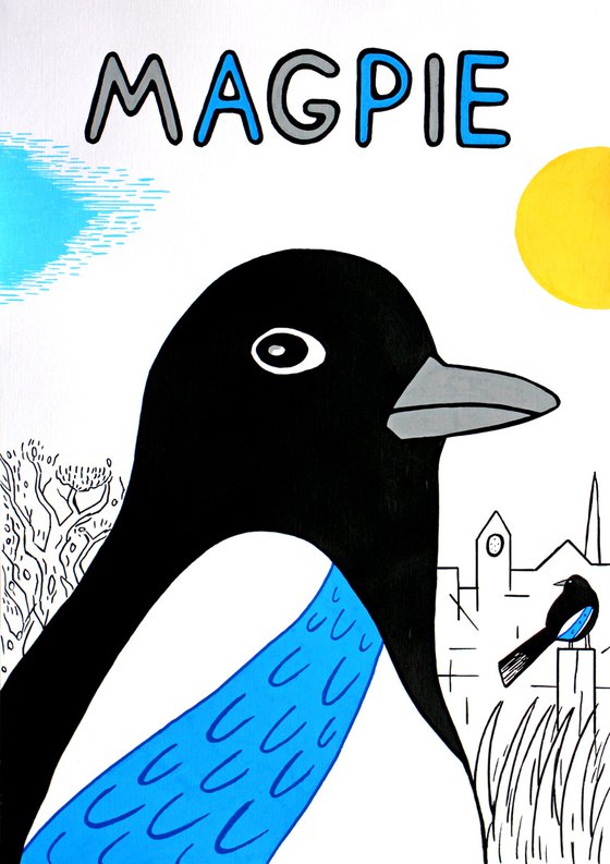 Magpie Painting A3 Paper