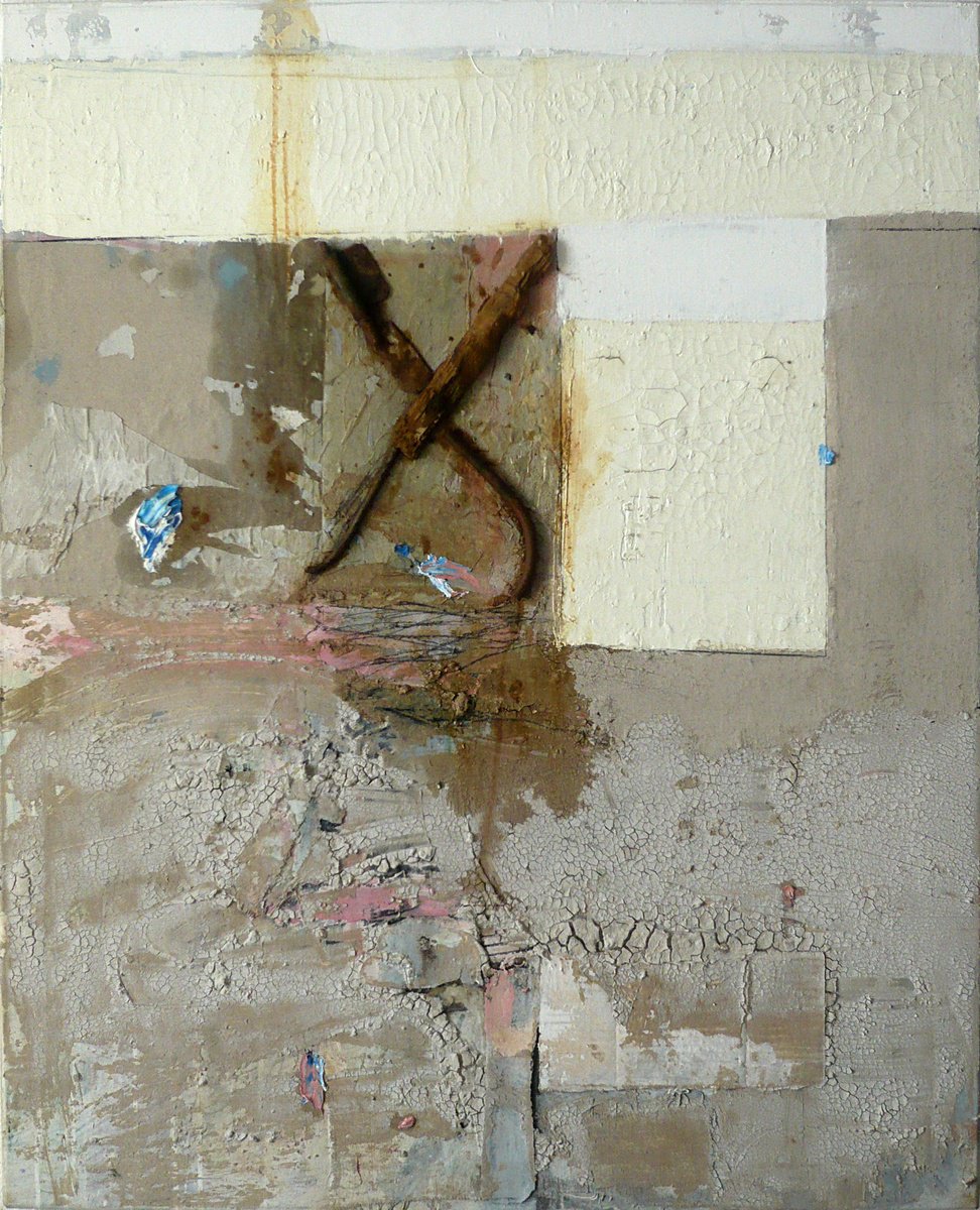 Expressive Abstract Painting By Jaroslaw Broitman, 31 X 39, Untitled 101. 2016, Original Artwork