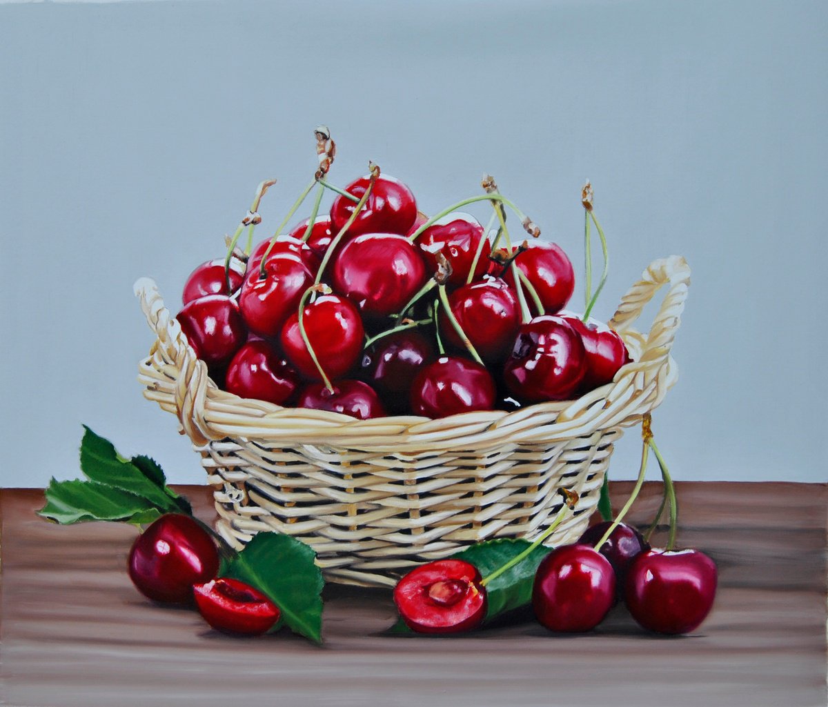 Still Life With Cherries by Simona Tsvetkova