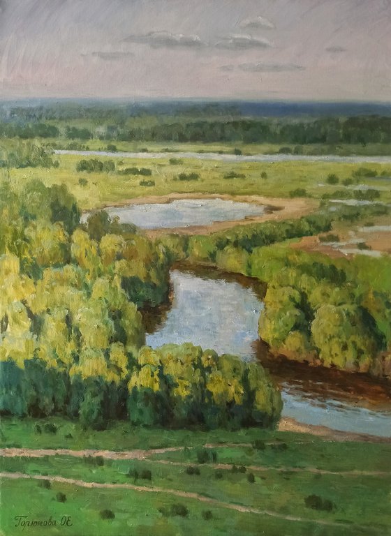 A summer evening. Toyma River