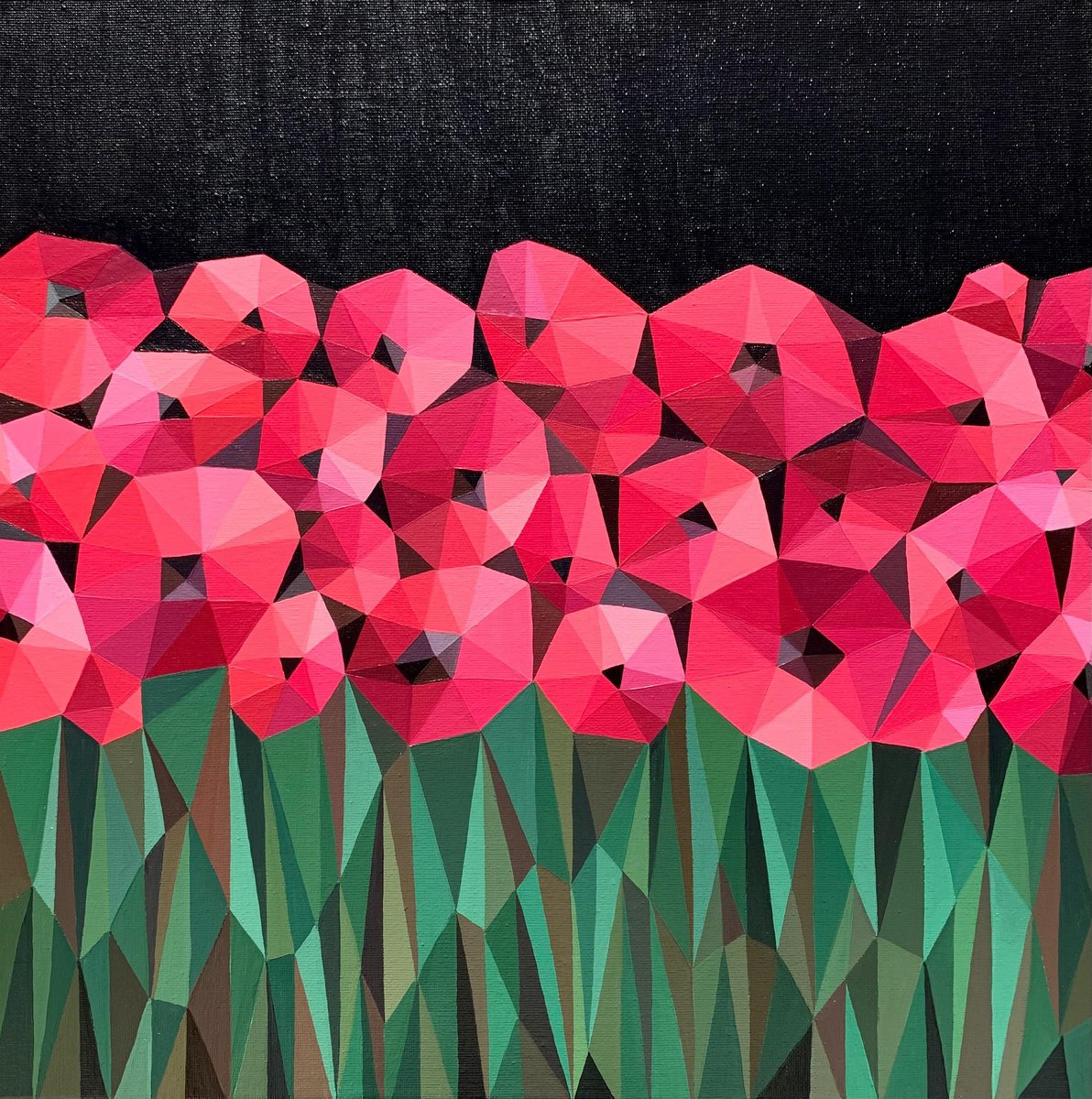 Dance Of Poppies By Maria Tuzhilkina, 16 X 16, Artwork For Sale On Artfinder