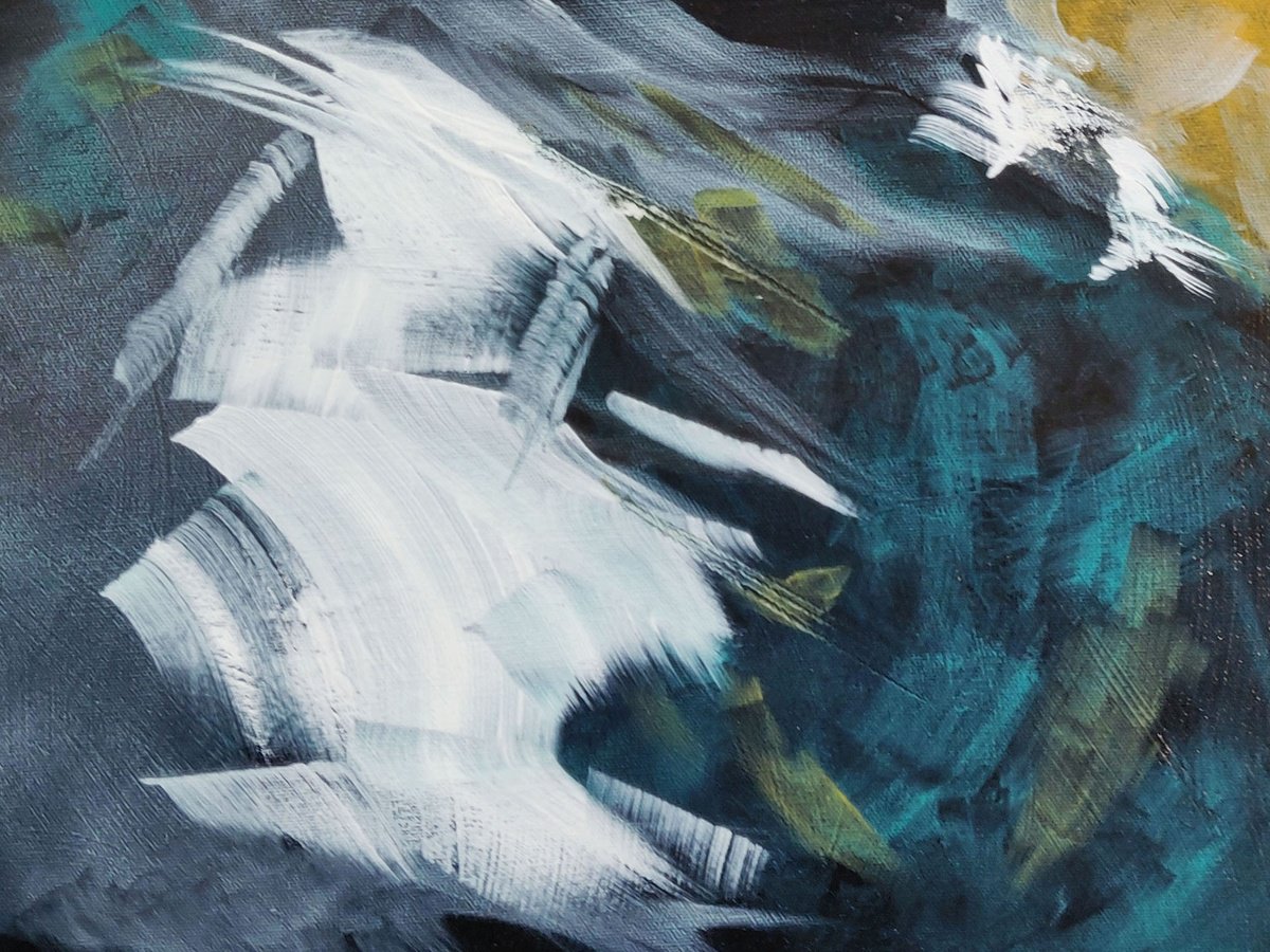 Impressionistic Landscape Oil Painting By Hal Bohner, 18 X 14, Outside Break 1, Original Artwork