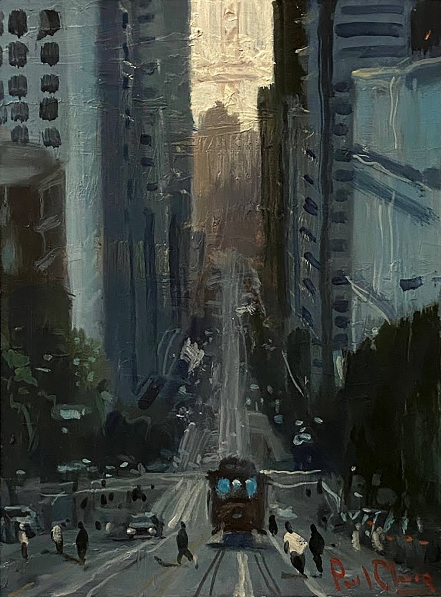 Impressionistic Cityscapes Oil Painting By Paul Cheng, 9 X 12", Sf #24, Original Artwork