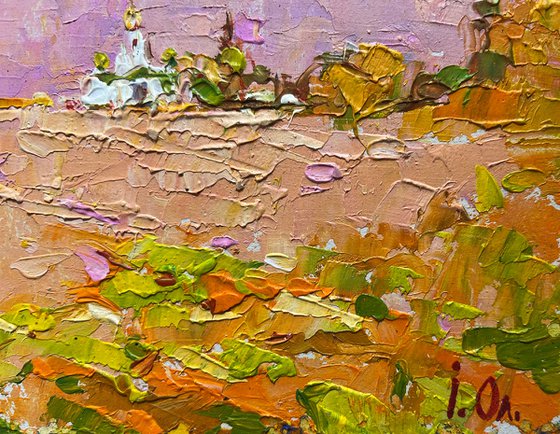 A church can be seen